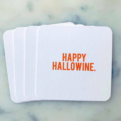 Happy Hallowine Halloween Coasters