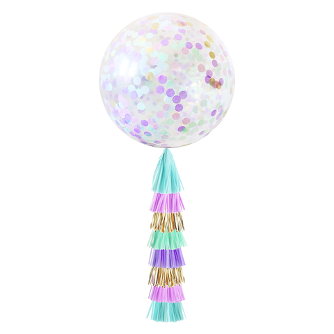 Mermaid Jumbo Confetti Balloon & Tassel Tail