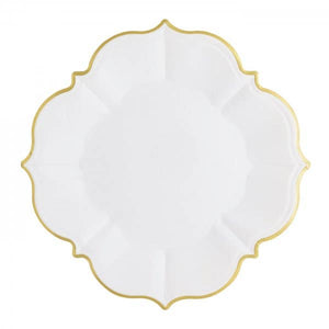 White Linen Lunch Plates