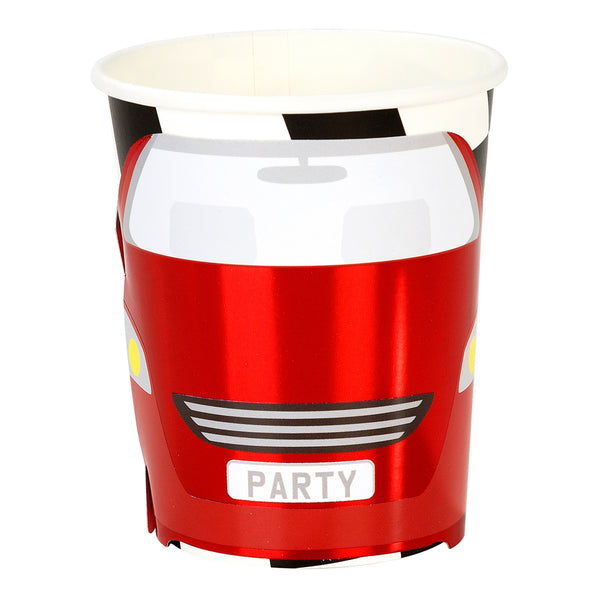 Party Racer Car Paper Cups - 8 Pack