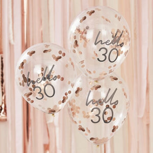 Hello 30 Birthday Balloons