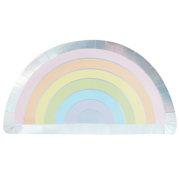 Pastel and Iridescent Rainbow Plates