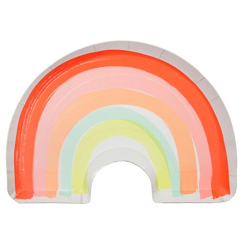 Neon Rainbow Plates