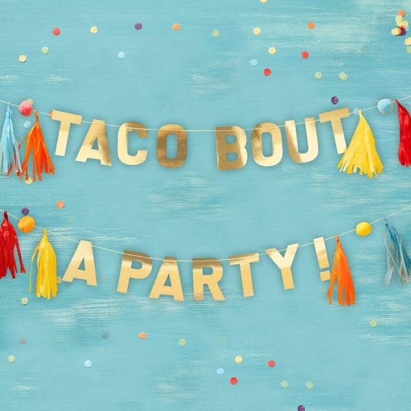 Taco Party Pompom and Tassel Bunting